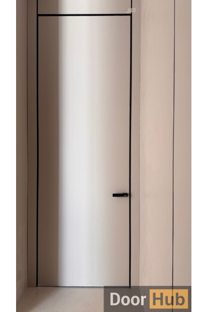 Primed Interior Door with Royal Black Anodized Profile – Developer Supply UAE Primed Interior Door with Royal Black Anodized Profile – Developer Supply UAE